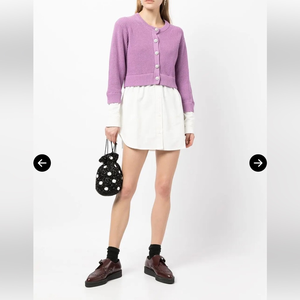 B+AB Cardigan Paneled Mini Dress